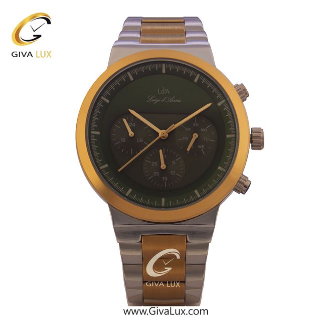 ساعت مچی اورجینال مردانه LdA سه موتوره فول تایم طلایی-نقره ای | نقره ای-طلایی| سبز| کد رفرنس 2383